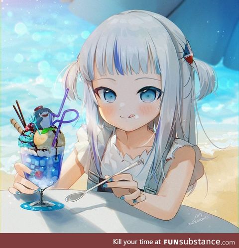 Shark Attack #33/Final - Shark Girl Enjoying Ice Cream