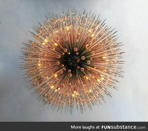 Looking up at this chandelier
