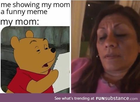 Showing moms a funny meme