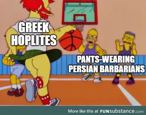 Greeks and Romans believe in skirt supremacy