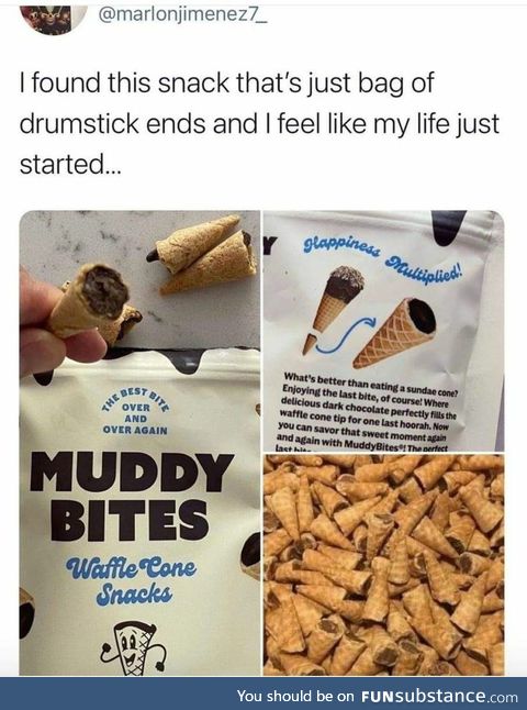 Muddy Bites (Drumstick Wafflecone Ends)