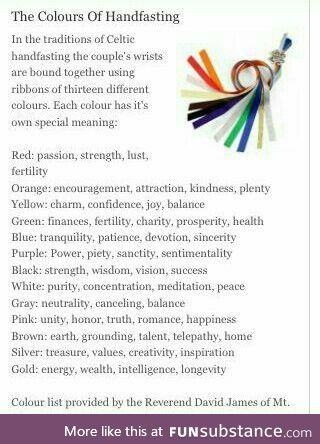 Celtic colors of handfasting