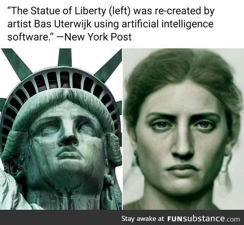 Helpful of them to point out which one is the statue