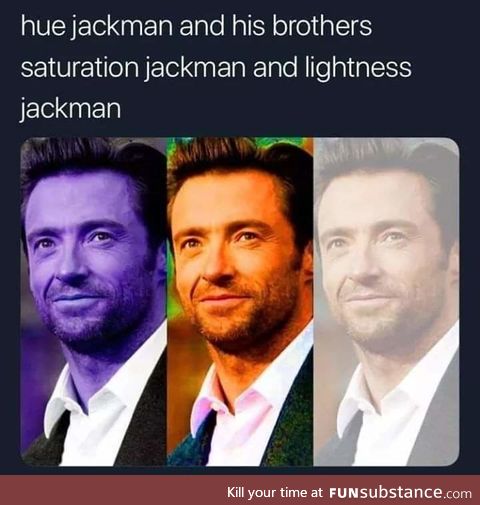 Three Hugh Jackmans? Yes please