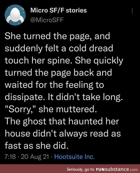 The ghost is a slow reader