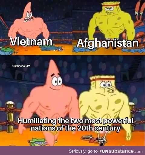Soviet-Afghan war and Vietnam war explains it