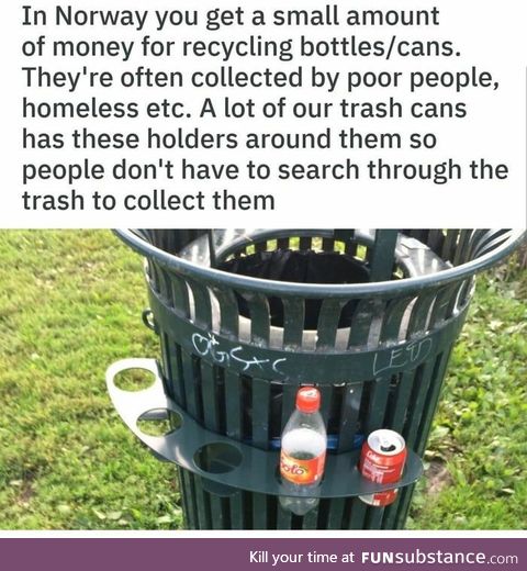 Trash can bottle holders