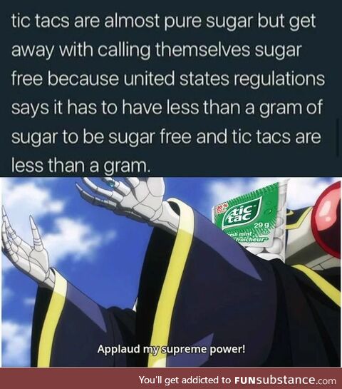 Sugar free tic tacs