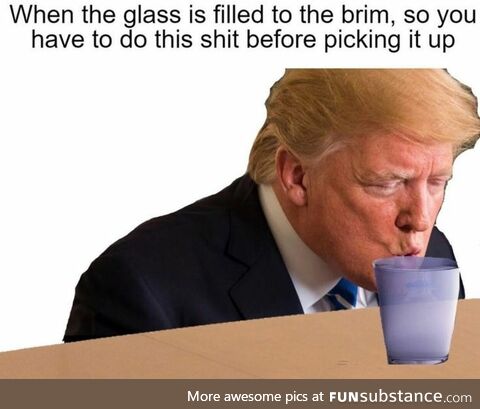 Glass is filled to the brim