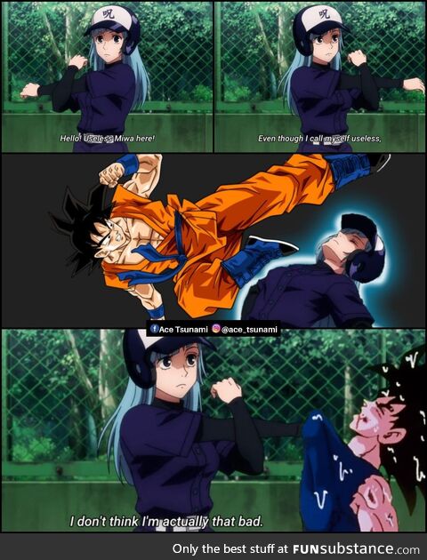 Just a joke, calm down you Goku fans.... Calm down