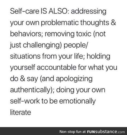 Self care is important