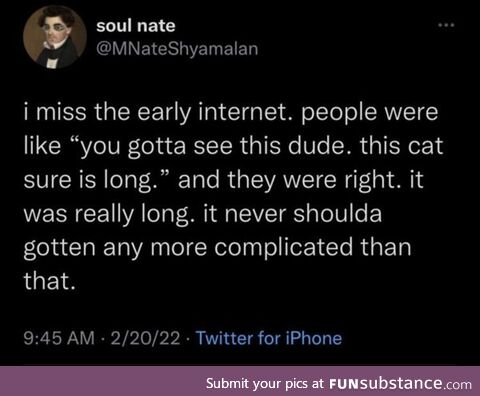 Early internet long cat