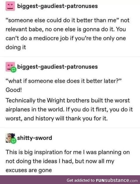 Yeah, the Wright brothers built the worst airplanes