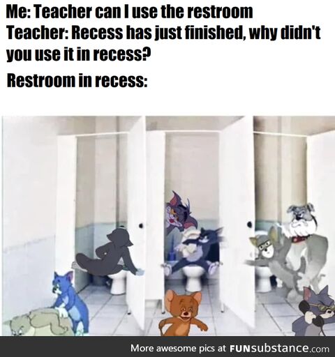 Why Are Tom, Jerry and Spike Hanging Out in School Bathrooms?