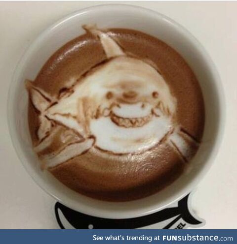 Coffee Art #25 - Shark