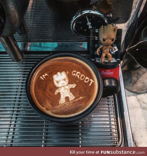 Coffee Art #29 - Baby Groot