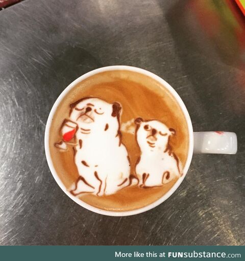 Coffee Art #34 - Fancy Doggos