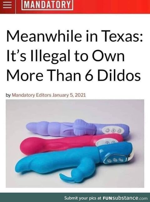 I'd be a serial offender in Texas