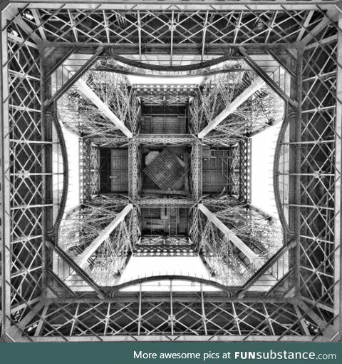 Underneath the Eiffel Tower; Looking Up