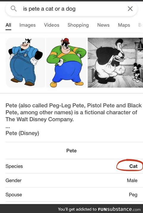 So you’re telling me pete is a cat?!
