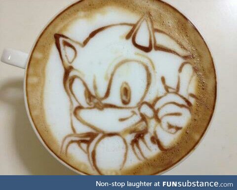 Coffee Art #48 - Sonic