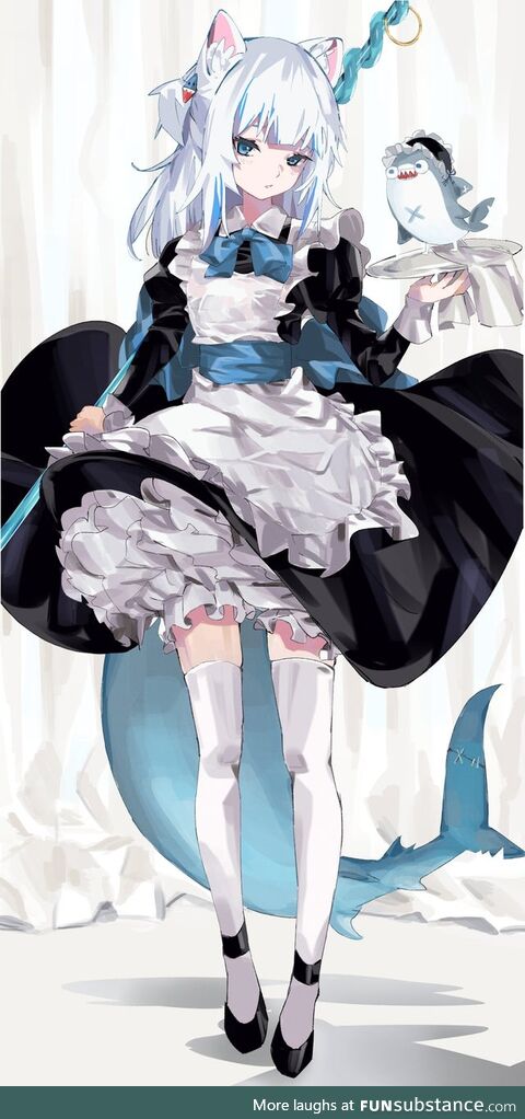 Shark-Girl Maid (with Cat Ears too, 'Cause Why not?)