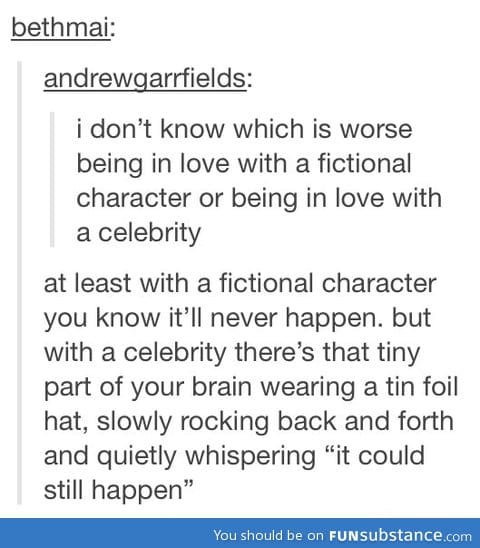 Being in love with a celebrity