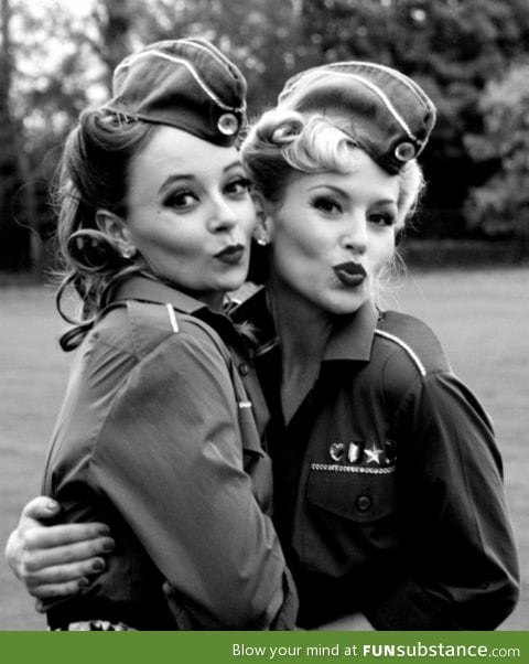 Ah.... World war II - When duck face was actually kinda cute