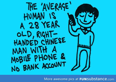 If you average out humans