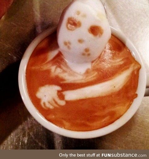 Coffee Art #55 - Friday the 13th