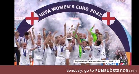 Scenes. Well done England Women. Euro 2022