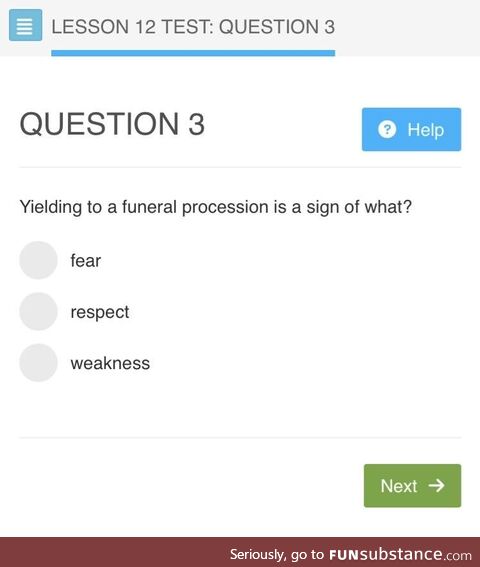 This question on my drivers Ed course