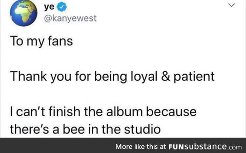 Thank you Kanye, very cool