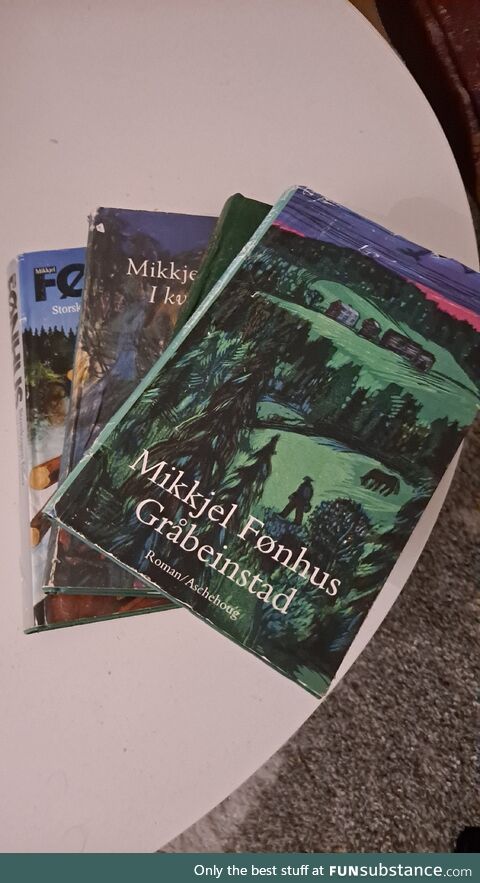 Sometimes working where I do has its perks, this time 4 books by a Norwegian author