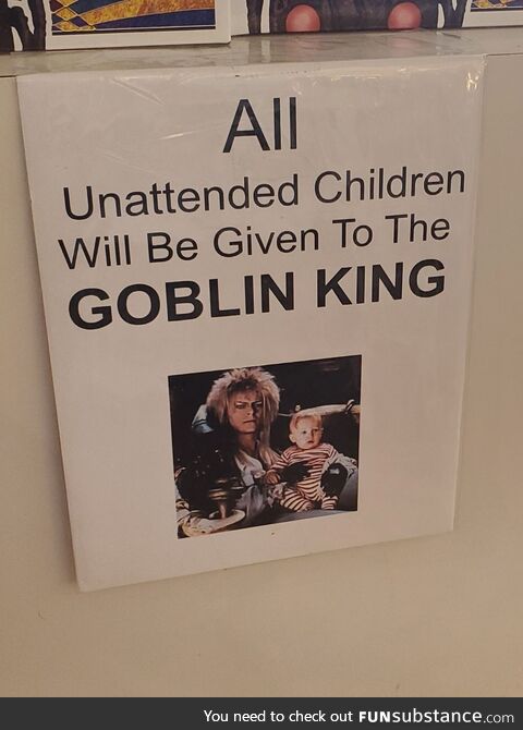 A sign at a local comic shop