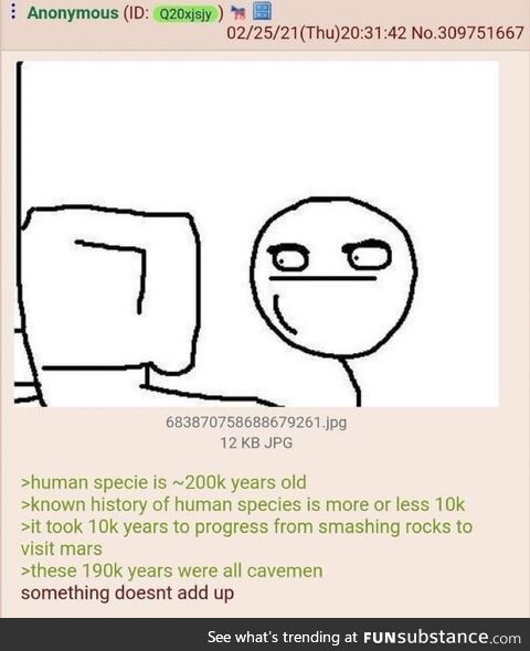 Anon discovers that progress is exponential