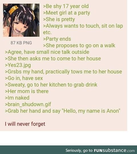 Anon introduces himself to his new girlfriend's mom