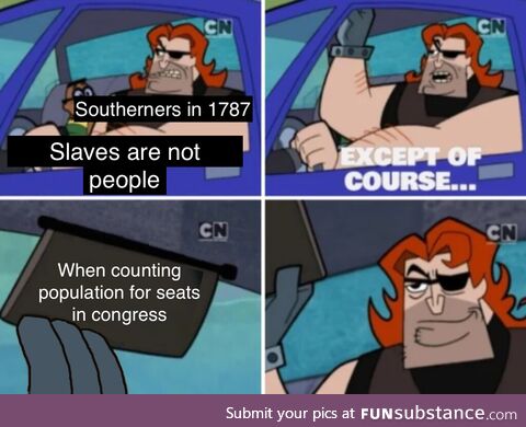 The 3/5ths compromise was so hypocritical