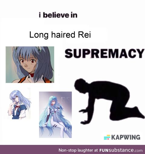 Rei looks amazing with long hair