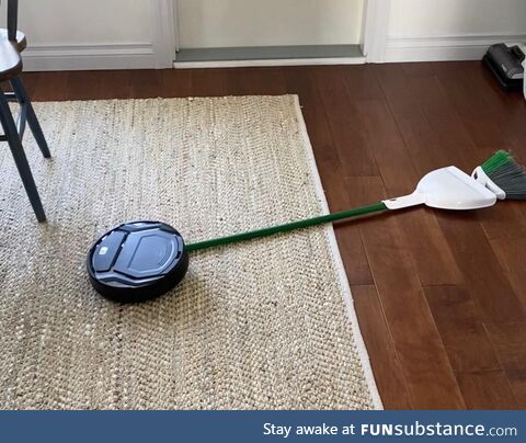 My robot vacuum tried to take out the competition today