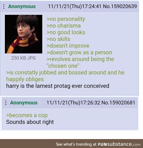 Anon hates Harry Potter