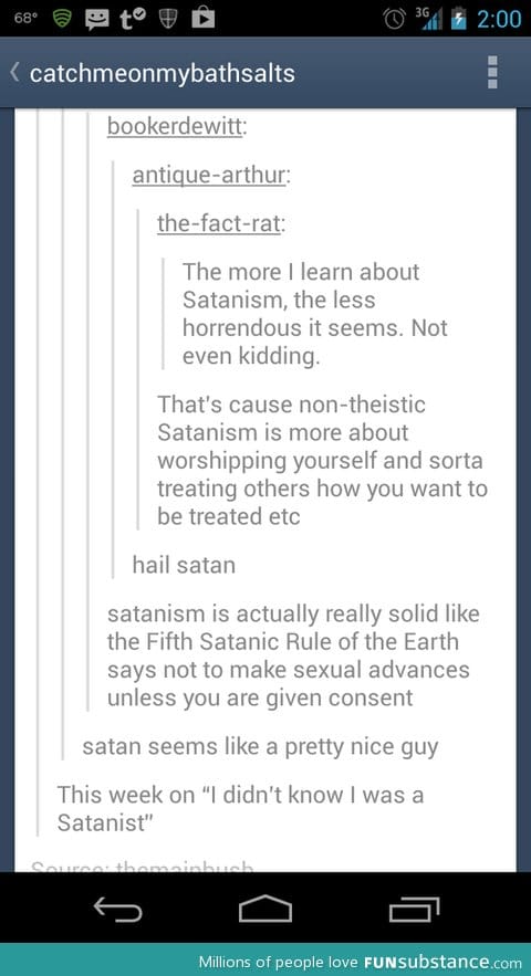 For your consideration: Satanists