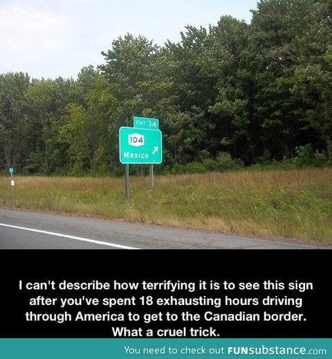 Scary road sign