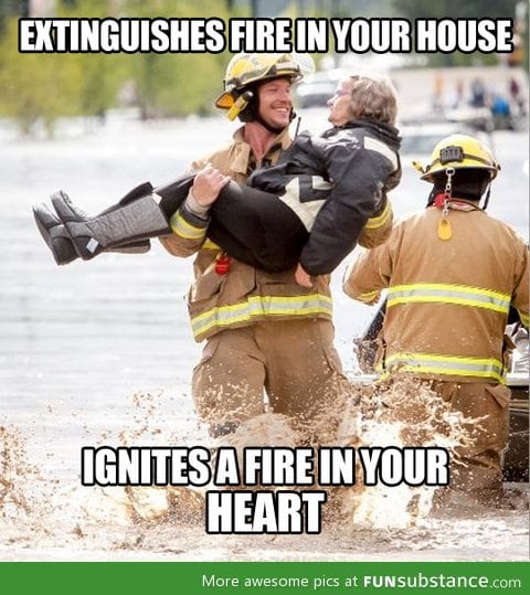 Ridiculously photogenic firefighter