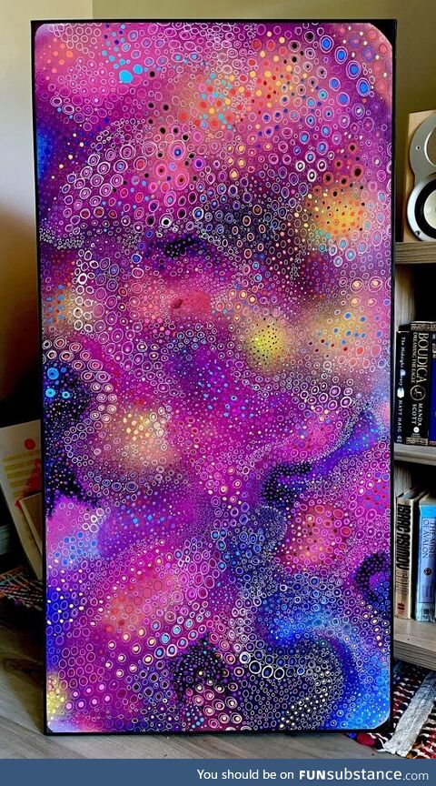 Galaxy Dive, ink and acrylic