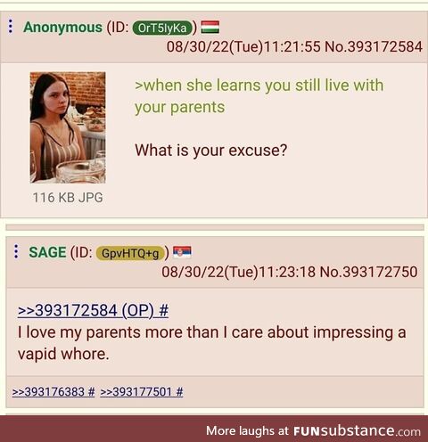Anon loves his parents