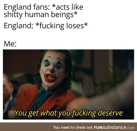 Feels bad for the players, especially the last guy from the England team. The fans got