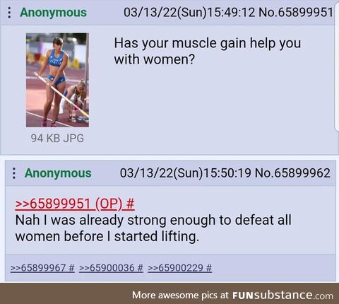Anon beats off women