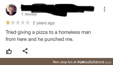 Scathing review of a local restaurant.