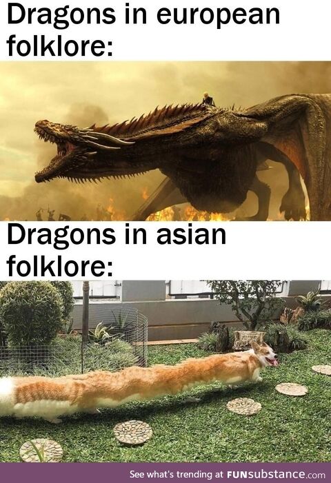 Dragons: European vs Asian folklore